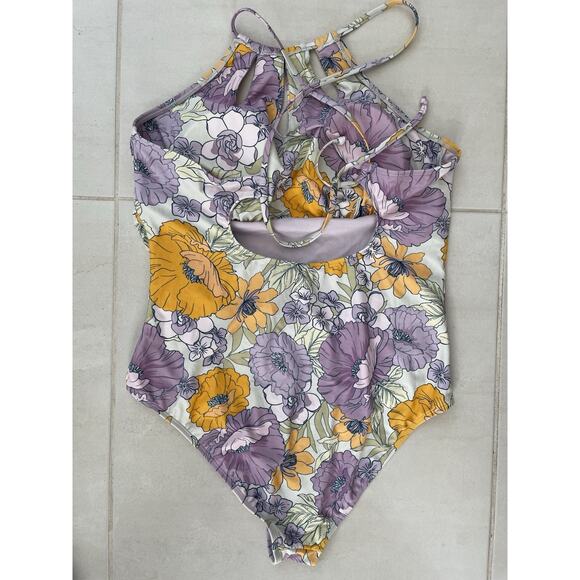 Cupshe Swim One Piece Swimsuit Tropical Print Scoop Back Swimwear - Picture 7 of 11